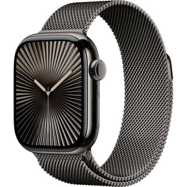 Apple Watch Series 10 46mm Slate Titanium with Slate Milanese Loop S/M (MC7R4)