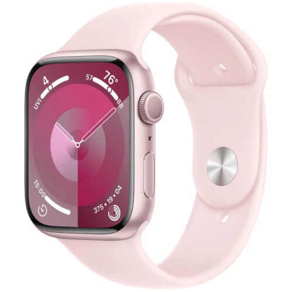 Apple Watch Series 9 45mm Pink Aluminium with Light Pink Sport Band M/L (MR9H3)