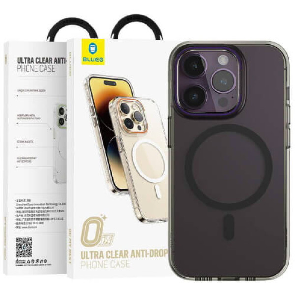 Чохол Blue Clear Anti-Drop Case для iPhone 14 Pro with MagSafe Purple (B49-I14PP)