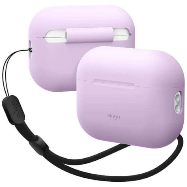 Чохол Elago Silicone Basic Case with Nylon Lanyard для Airpods Pro 2 Lavender (EAPP2SC-BA+ROSTR-LV)