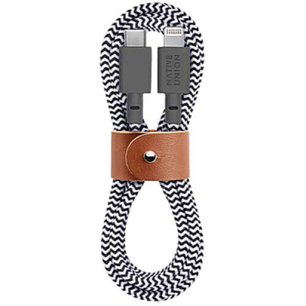 Кабель Native Union Belt Cable USB-C/Lightning Zebra (1.2 m) (BELT-KV-CL-ZEB-2)
