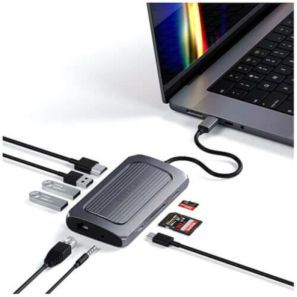 Адаптер Satechi USB4 Multiport Adapter with 8K HDMI Space Gray (ST-U4MA3M)