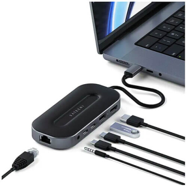Адаптер Satechi USB4 Multiport Adapter with 2.5G Ethernet Space Gray (ST-U4MGEM)
