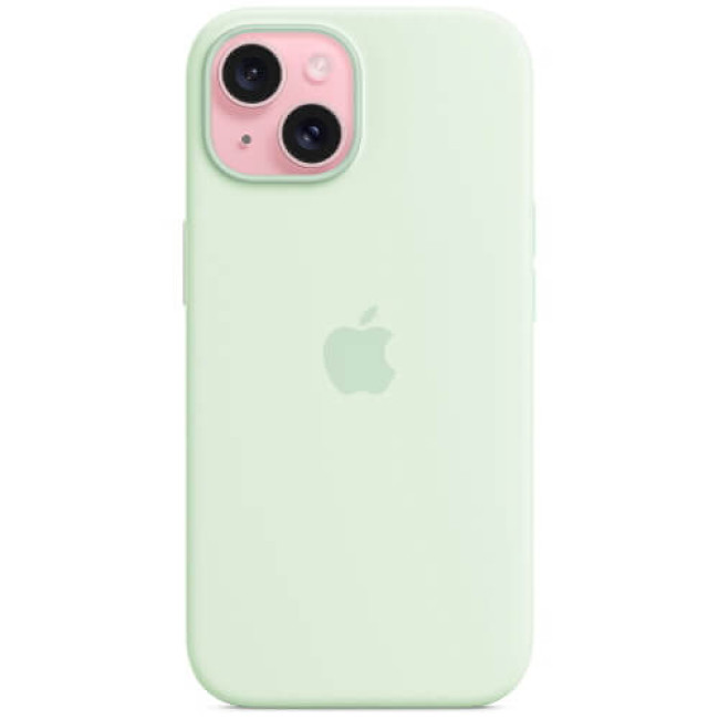 Чохол Apple iPhone 15 Silicone Case with MagSafe Soft Mint (MWNC3)