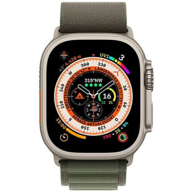 Ремінець Apple Watch 49mm Alpine Loop Green Small (MQE23)