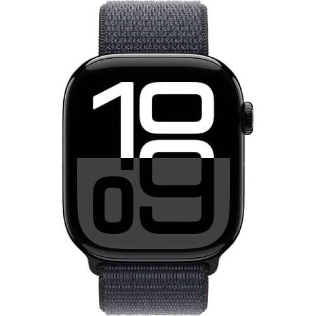 Apple Watch Series 10 GPS + Cellular 46mm Jet Black Aluminium with Ink Sport Loop (MWY53)