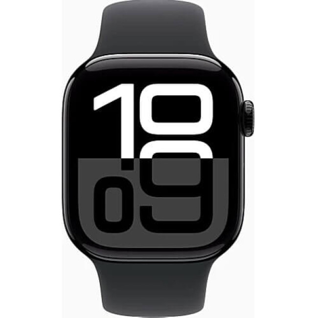 Apple WATCH Series 10 GPS + Cellular 46mm Jet Black Aluminium Case with Black Sport Band M/L (MWY33)