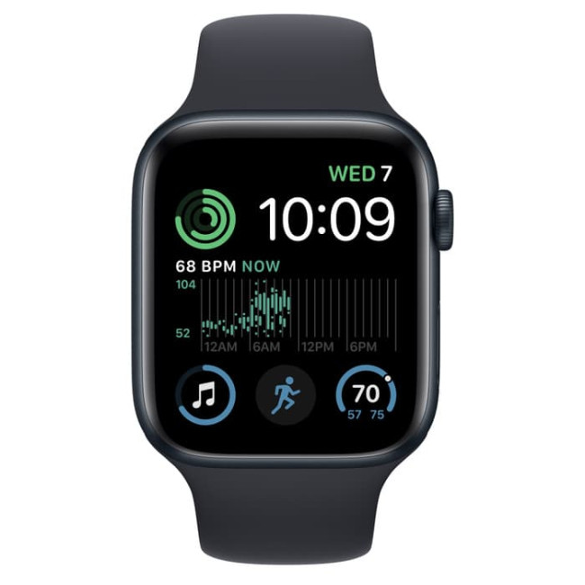 Apple Watch Series SE 2 44mm Midnight Aluminium with Midnight Sport Band (MNK03)