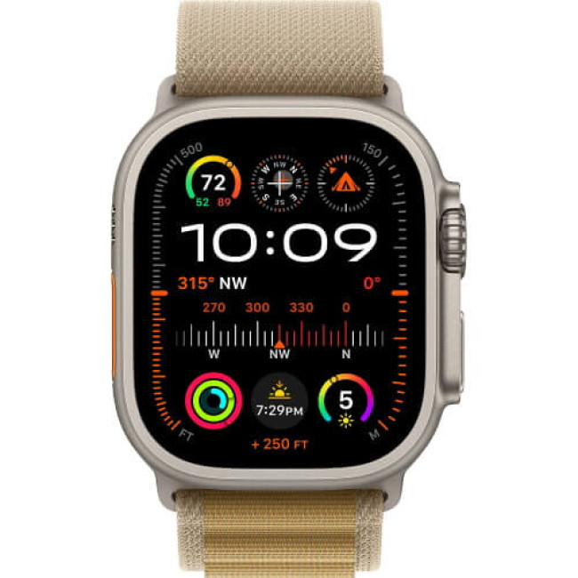 Apple Watch Ultra 2 Natural Titanium with Tan Alpine Loop Large (MX4H3)