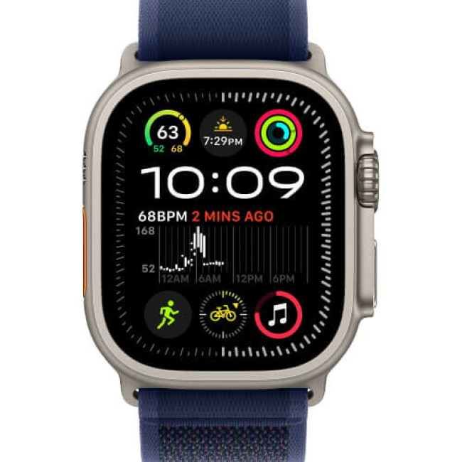 Apple Watch Ultra 2 Natural Titanium with Blue Trail Loop S/M (MX4J3)