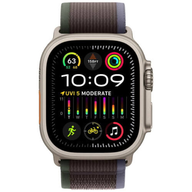 Apple Watch Ultra 2 Titanium with Blue/Black Trail Loop M/L (MRF63)