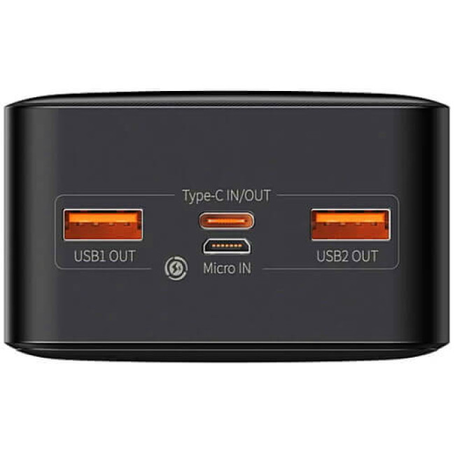 Зовнішній акумулятор Baseus Bipow Digital Display 20W 30000mAh Black (PPDML-N01)