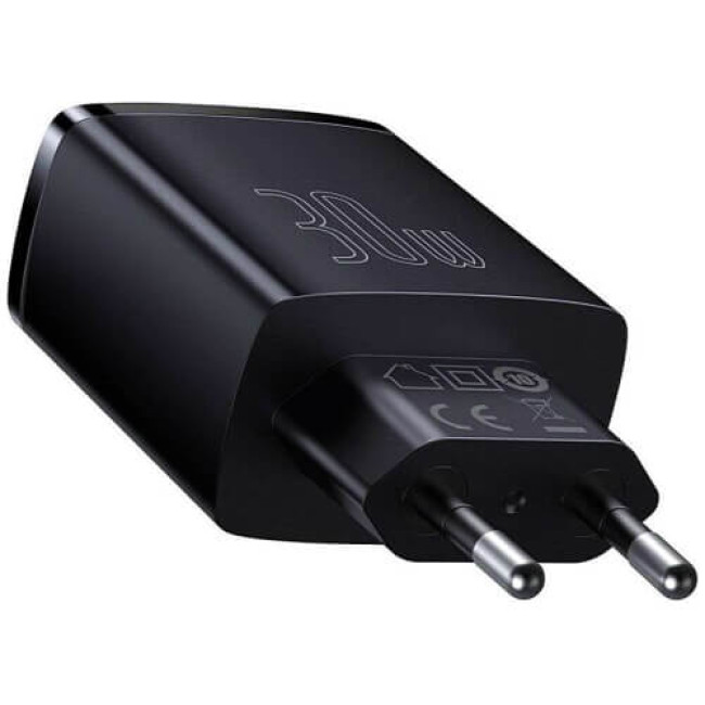 Зарядний пристрій Baseus Compact Quick Charger 30W Black (CCXJ-E01)