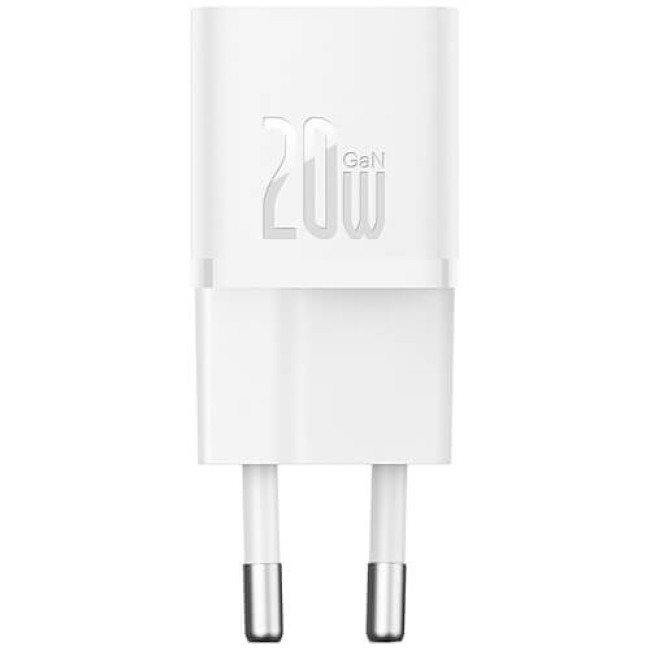 Зарядний пристрій Baseus GaN5 Fast Charger (mini) 1C 20W White (CCGN050102)