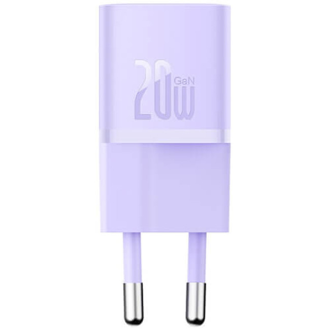 Зарядний пристрій Baseus GaN5 Fast Charger (mini) 1C 20W Purple (CCGN050105)