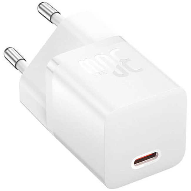 Зарядний пристрій Baseus GaN5 Fast Charger (mini) 1C 30W White (CCGN070502)