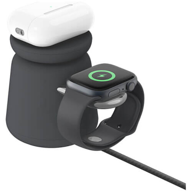 Бездротове ЗУ Belkin 2in1 MagSafe Charge Station Black (WIZ020VFH36)