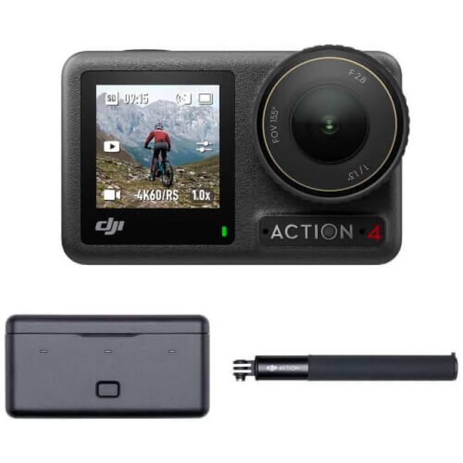 Екшн-камера DJI Osmo Action 4 Adventure Combo (CP.OS.00000270.01) (1 рік гарантії)