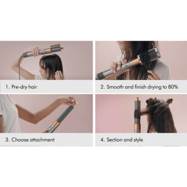 Стайлер Dyson Airwrap Long Volumise Strawberry bronze/Blush pink EU (581840-01) (1 рік гарантії)