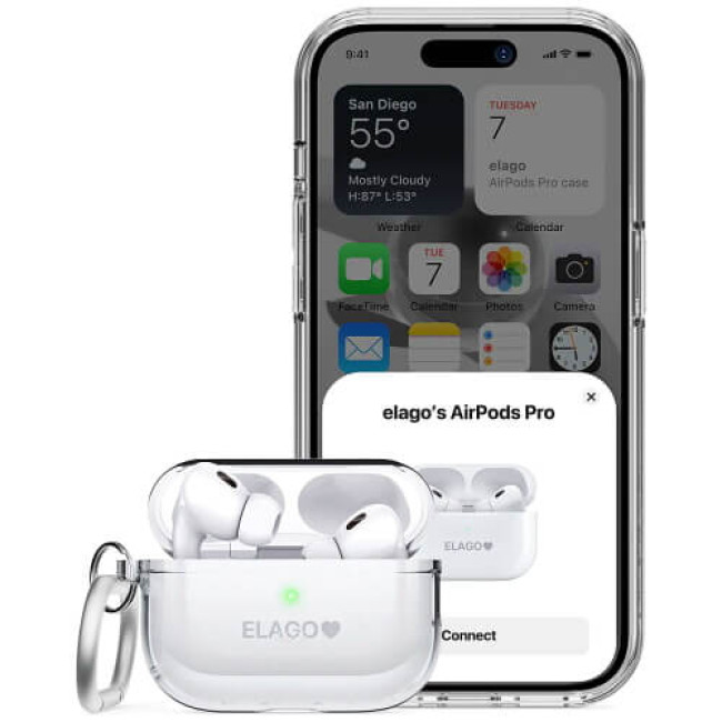Чохол Elago Clear Hang Case Lavender для Airpods Pro 2nd Gen (EAPP2CL-HANG-LV)