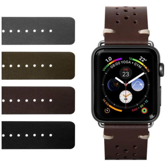 Ремінець для Apple Watch 42/44/45/49mm Laut HERITAGE Olive (LAUT_AWL_HE_GN)