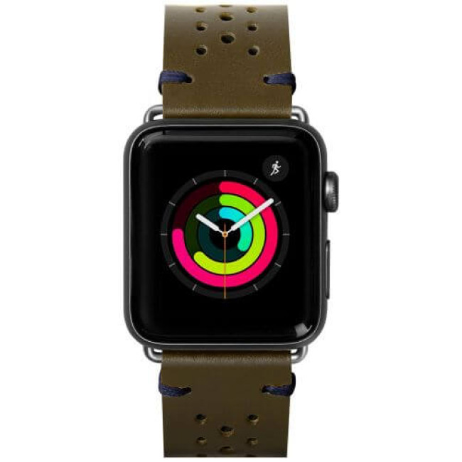 Ремінець для Apple Watch 42/44/45/49mm Laut HERITAGE Olive (LAUT_AWL_HE_GN)