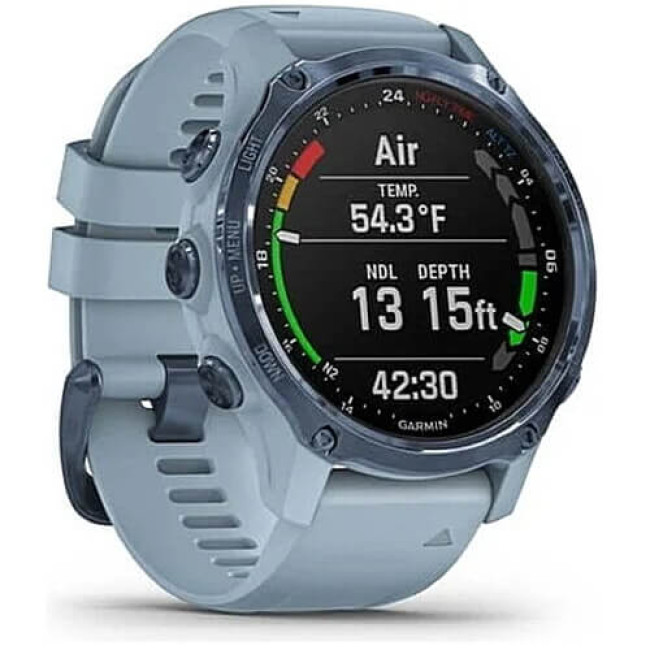 Спортивний годинник Garmin Descent Mk2S Mineral Blue with Sea Foam Silicone Band (010-02403-07) (1 рік гарантії)