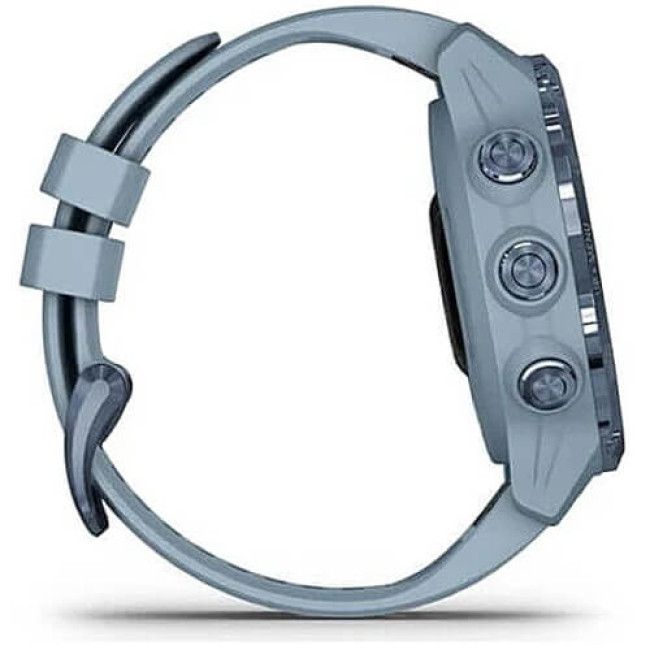 Спортивний годинник Garmin Descent Mk2S Mineral Blue with Sea Foam Silicone Band (010-02403-07) (1 рік гарантії)