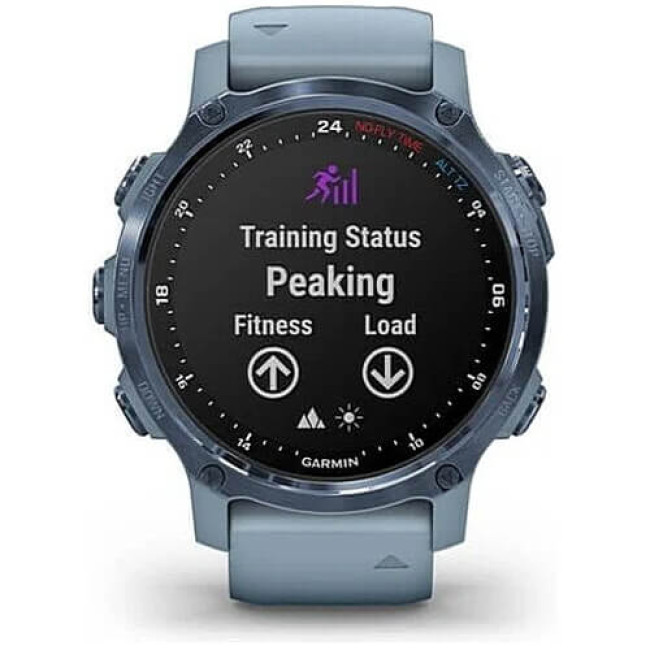Спортивний годинник Garmin Descent Mk2S Mineral Blue with Sea Foam Silicone Band (010-02403-07) (1 рік гарантії)