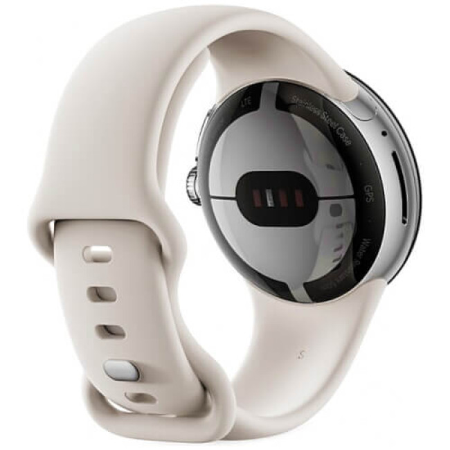Смарт-годинник Google Pixel Watch Polished Silver Case/Chalk Active Band (1 рік гарантії)