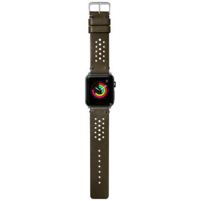 Ремінець для Apple Watch 42/44/45/49mm Laut HERITAGE Olive (LAUT_AWL_HE_GN)