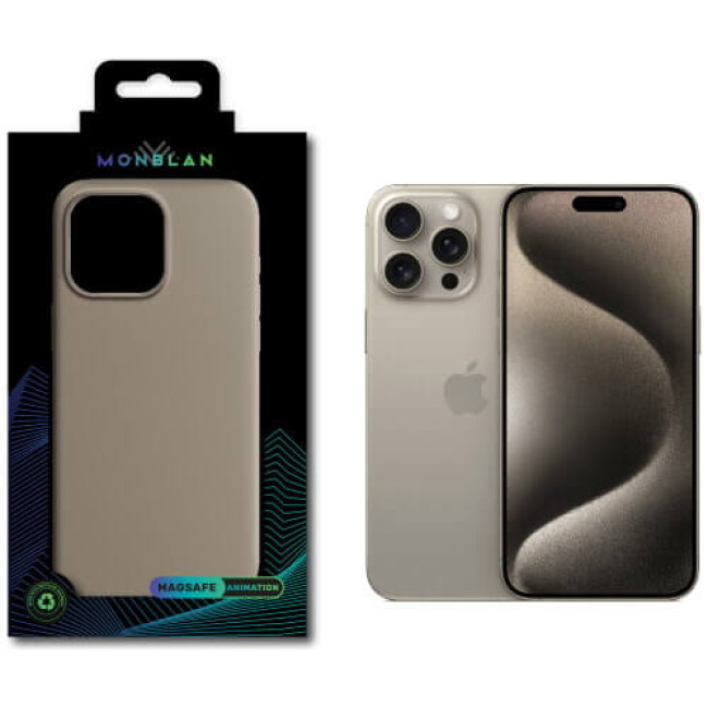 Чохол Monblan Magnetic Silicone MagSafe для iPhone 15 Pro Clay