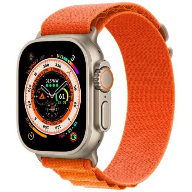 Apple Watch Ultra Titanium with Orange Alpine Loop Medium (MQEU3/MQFL3)