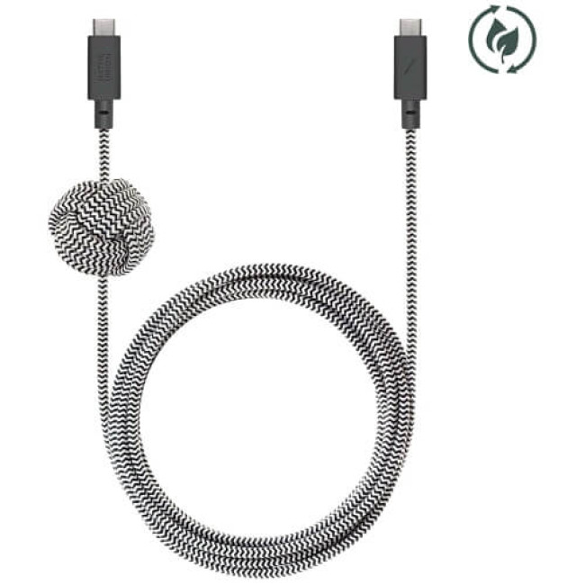 Кабель Native Union Anchor Cable USB-C/USB-C Pro 240W Zebra (3 m) (ACABLE-C-ZEB-NP)