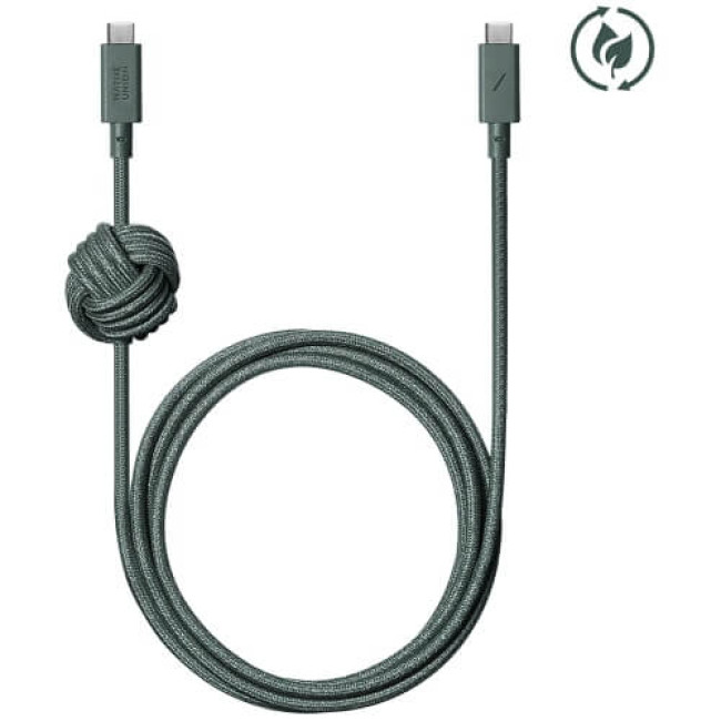Кабель Native Union Anchor Cable USB-C/USB-C Pro 240W Slate Green (3 m) (ACABLE-C-GRN-NP)
