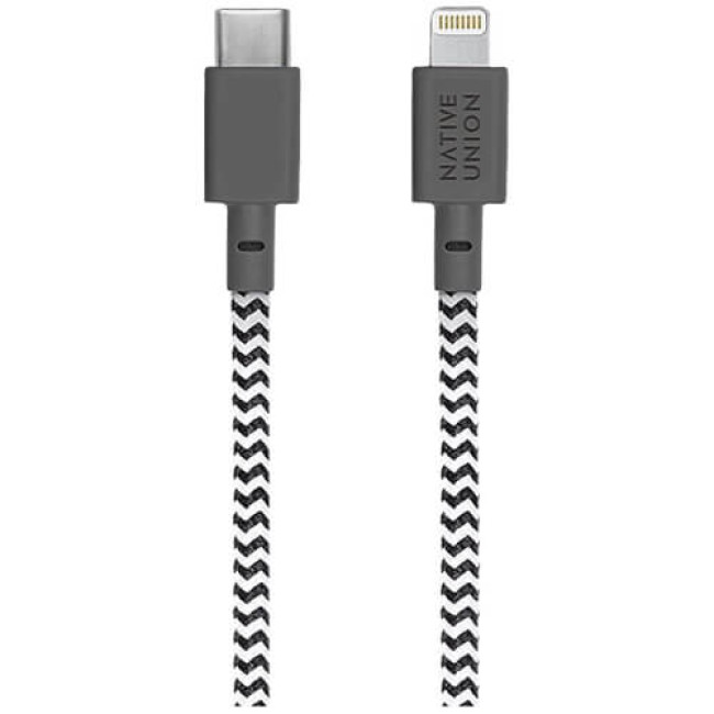 Кабель Native Union Night Cable USB-C/Lightning Zebra (3 m) (NCABLE-KV-CL-ZEB)