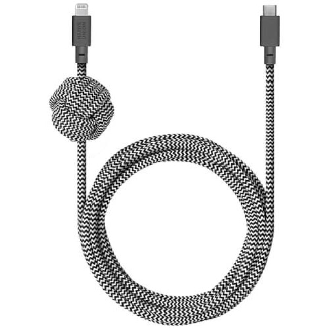 Кабель Native Union Night Cable USB-C/Lightning Zebra (3 m) (NCABLE-KV-CL-ZEB)