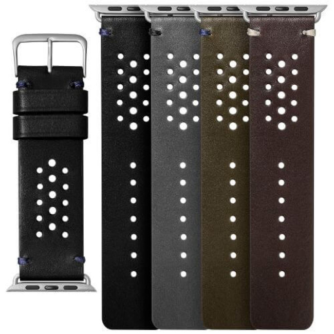 Ремінець для Apple Watch 42/44/45/49mm Laut HERITAGE Olive (LAUT_AWL_HE_GN)