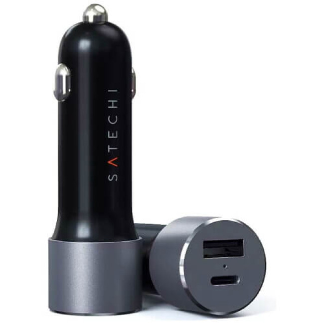 Зарядний пристрій Satechi 72W Type-C PD Car Charger Space Grey (ST-TCPDCCM)