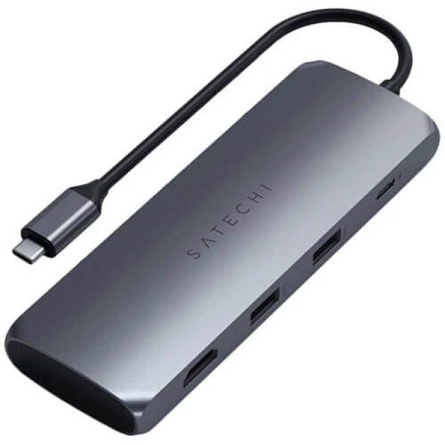 Адаптер Satechi Aluminum Type-C Hybrid Multiport Adapter Space Gray (ST-UCHSEM)