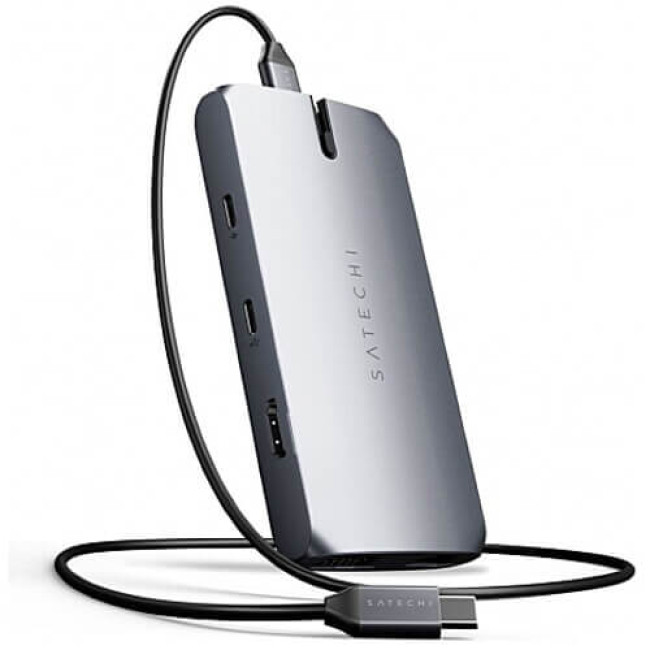 Адаптер Satechi Aluminum USB-C On-the-Go Multiport Adapter Space Grey (ST-UCMBAM)