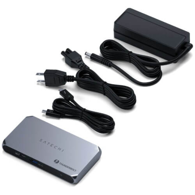 Адаптер Satechi Thunderbolt 4 Slim Hub Pro Space Gray (ST-HT4SHM-EU)