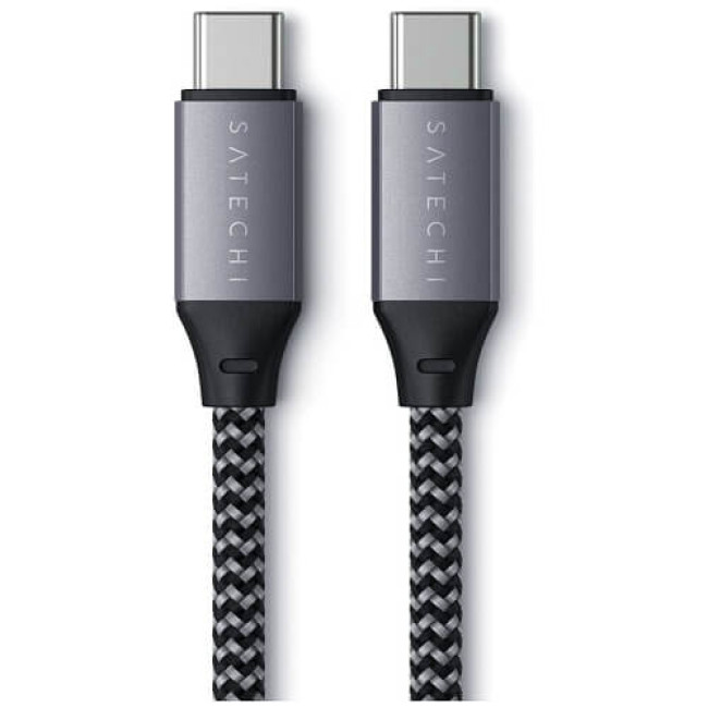 Кабель Satechi USB-C/USB-C Cable 100W Space Gray (25 cm) (ST-TCC10M)
