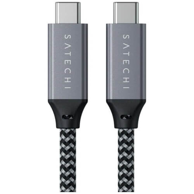 Кабель Satechi USB4 C/C Cable 100W Space Gray (25 cm) (ST-U4C25M)