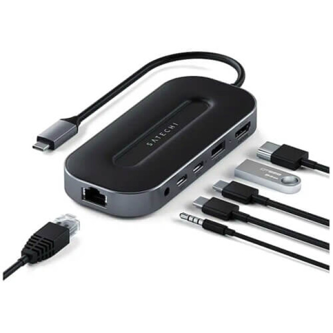 Адаптер Satechi USB4 Multiport Adapter with 2.5G Ethernet Space Gray (ST-U4MGEM)
