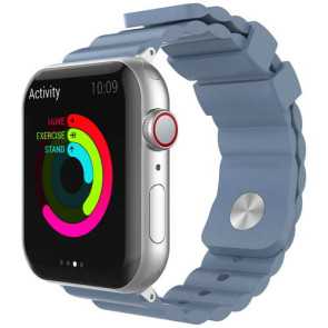 Ремінець для Apple Watch 42/44/45mm AhaStyle Premium Rugged Silicone Band Lavender Grey