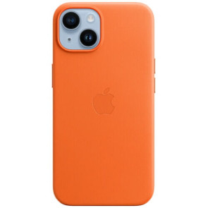 Чохол Apple iPhone 14 Leather Case with MagSafe Orange (MPP83)
