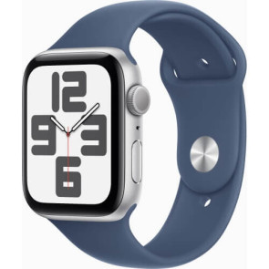 Apple Watch SE 2 2024 GPS 40mm Silver Aluminium with Denim Sport Band S/M (MXEC3)