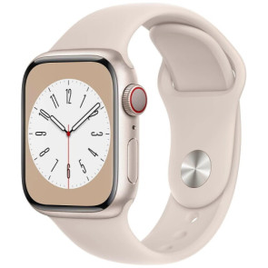 Apple Watch Series 8 45mm LTE Starlight Aluminium with Starlight Sport Band (MNK73)