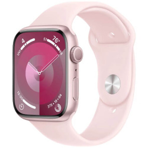 Apple Watch Series 9 45mm Pink Aluminium with Light Pink Sport Band S/M (MR9G3)